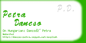 petra dancso business card